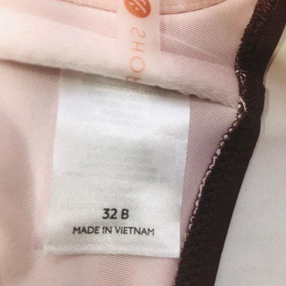 Shade And Shore Women's 32B Lightly Lined Shirred Bralette Bikini Swim Top NWOT - Picture 5 of 11